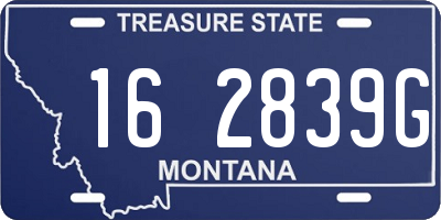 MT license plate 162839G
