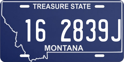 MT license plate 162839J