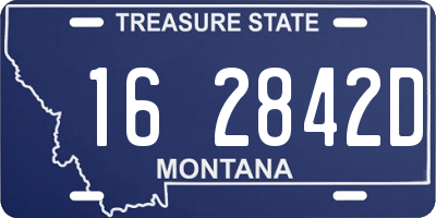 MT license plate 162842D