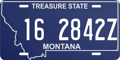 MT license plate 162842Z