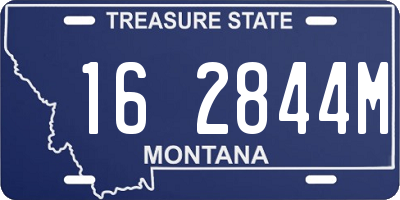 MT license plate 162844M