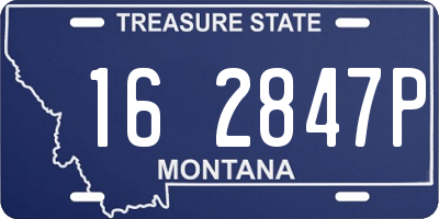 MT license plate 162847P