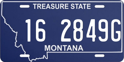 MT license plate 162849G