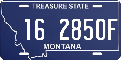 MT license plate 162850F