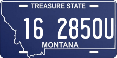 MT license plate 162850U
