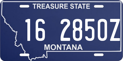 MT license plate 162850Z