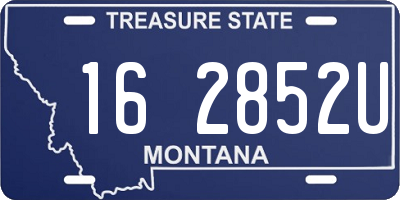 MT license plate 162852U