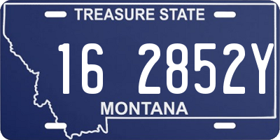 MT license plate 162852Y