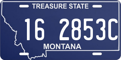 MT license plate 162853C