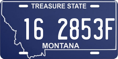 MT license plate 162853F