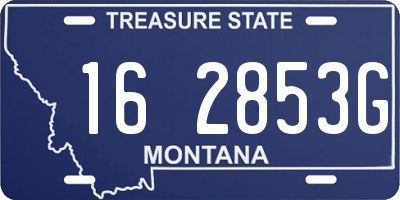 MT license plate 162853G