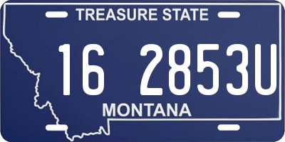 MT license plate 162853U