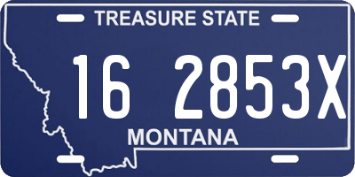MT license plate 162853X