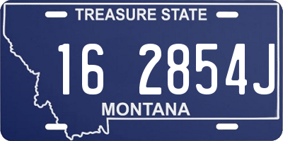 MT license plate 162854J