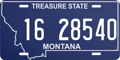 MT license plate 162854O