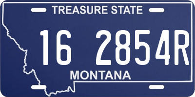 MT license plate 162854R