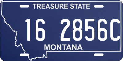MT license plate 162856C