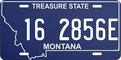 MT license plate 162856E