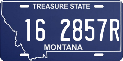MT license plate 162857R