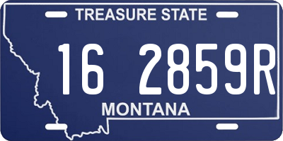 MT license plate 162859R