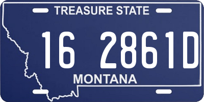MT license plate 162861D