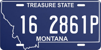 MT license plate 162861P