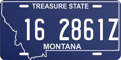 MT license plate 162861Z