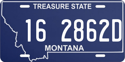 MT license plate 162862D