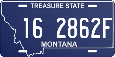 MT license plate 162862F