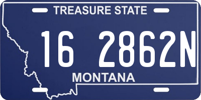MT license plate 162862N