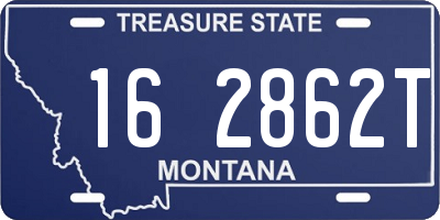 MT license plate 162862T