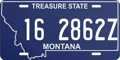 MT license plate 162862Z
