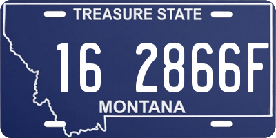 MT license plate 162866F