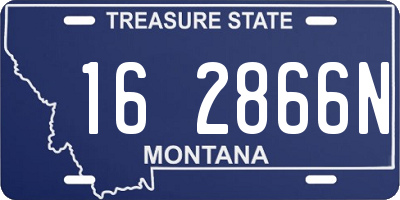 MT license plate 162866N