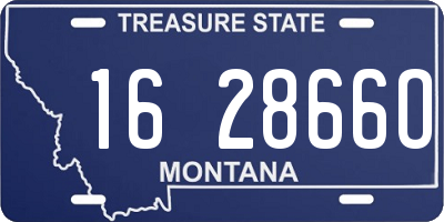 MT license plate 162866O