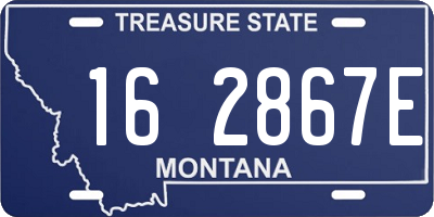 MT license plate 162867E