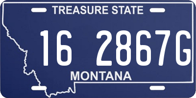 MT license plate 162867G