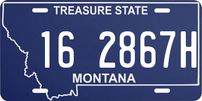 MT license plate 162867H