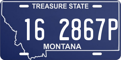 MT license plate 162867P