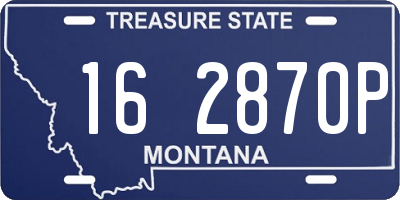 MT license plate 162870P