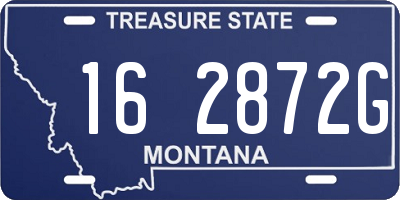 MT license plate 162872G