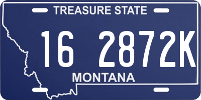 MT license plate 162872K