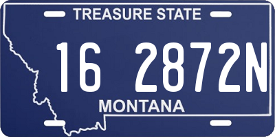 MT license plate 162872N