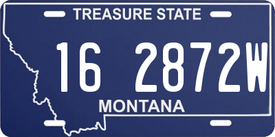 MT license plate 162872W