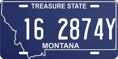 MT license plate 162874Y