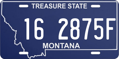 MT license plate 162875F