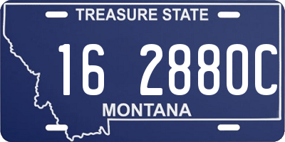 MT license plate 162880C