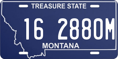 MT license plate 162880M