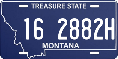 MT license plate 162882H