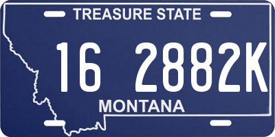 MT license plate 162882K